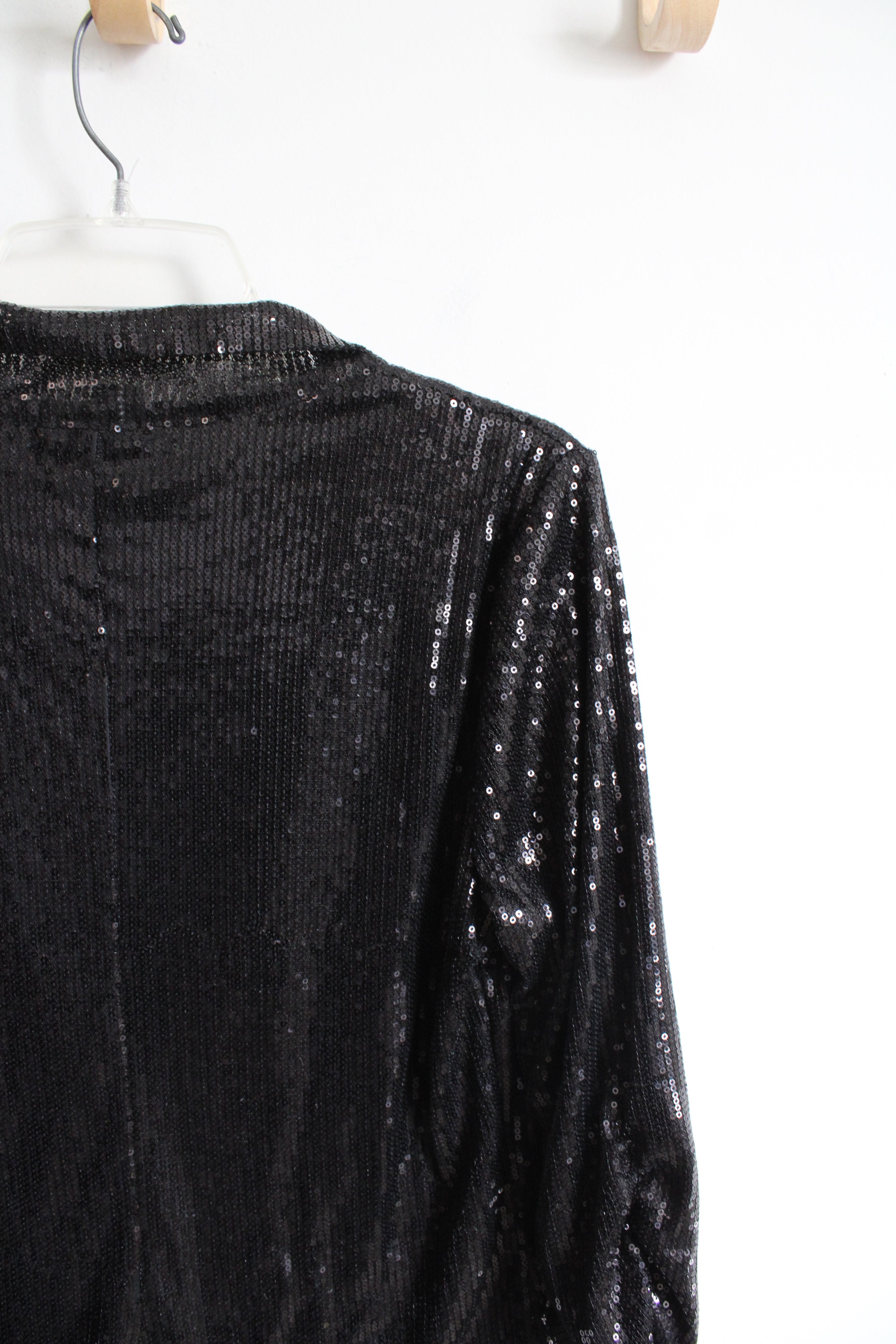 About A Girl Black Sequined Blazer | L