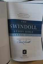 The Swindoll Large Print NLT Black Leather Bound Study Bible