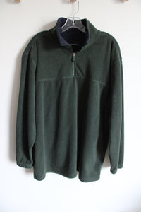 Architect Evergreen Rib Fleece 1/4 Zip Pullover Sweatshirt | L