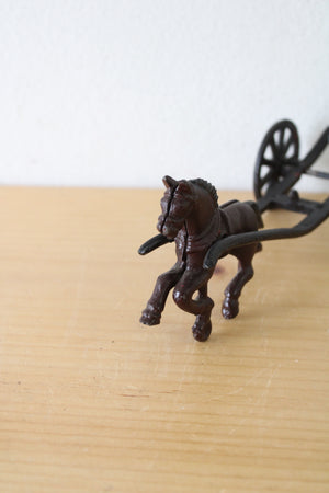 Vintage Cast Iron Horse & Cart