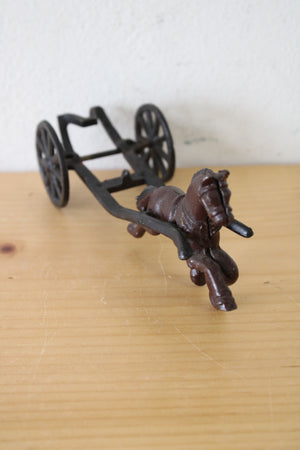 Vintage Cast Iron Horse & Cart