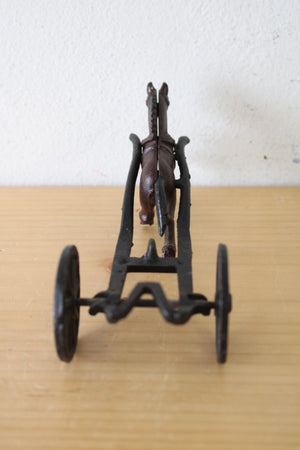 Vintage Cast Iron Horse & Cart