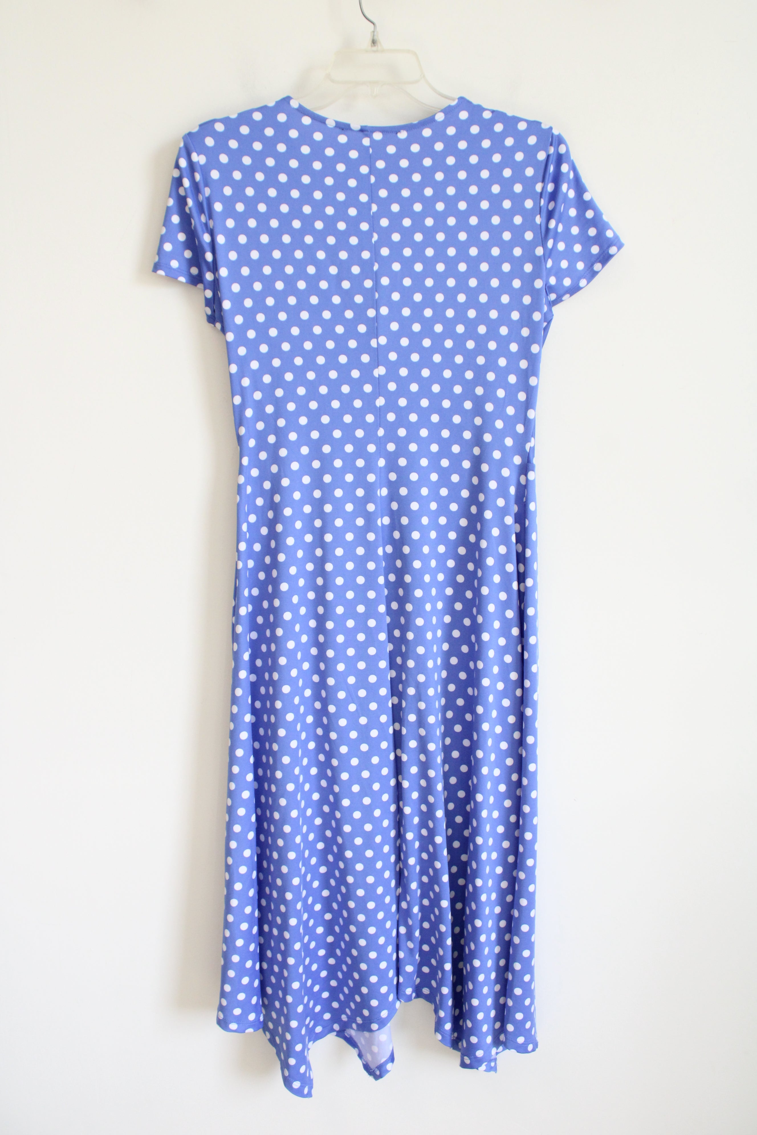 Blue & White Polka Dot Knotted Dress | S