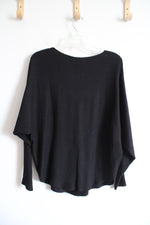 Liv Milano Soft Black Sequined Batwing Sweater | L