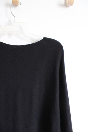 Liv Milano Soft Black Sequined Batwing Sweater | L