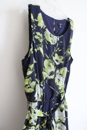 JBS Navy & Green Floral Maxi Dress | 16