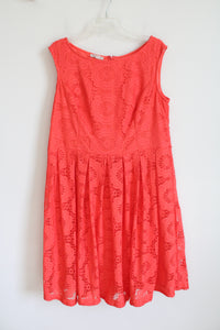 Dressbarn Orange Lace Dress | 16