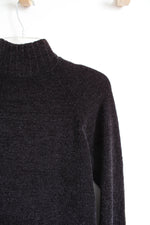 Denim & Co. Black Fuzzy Full Zip Sweater | XS