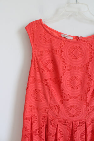 Dressbarn Orange Lace Dress | 16