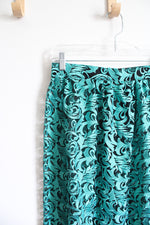 Green & Black Lace Sheer Skirt | M