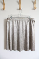 NEW Maurices Ribbed Silver Shimmer Skirt | XL