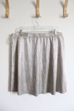 NEW Maurices Ribbed Silver Shimmer Skirt | XL