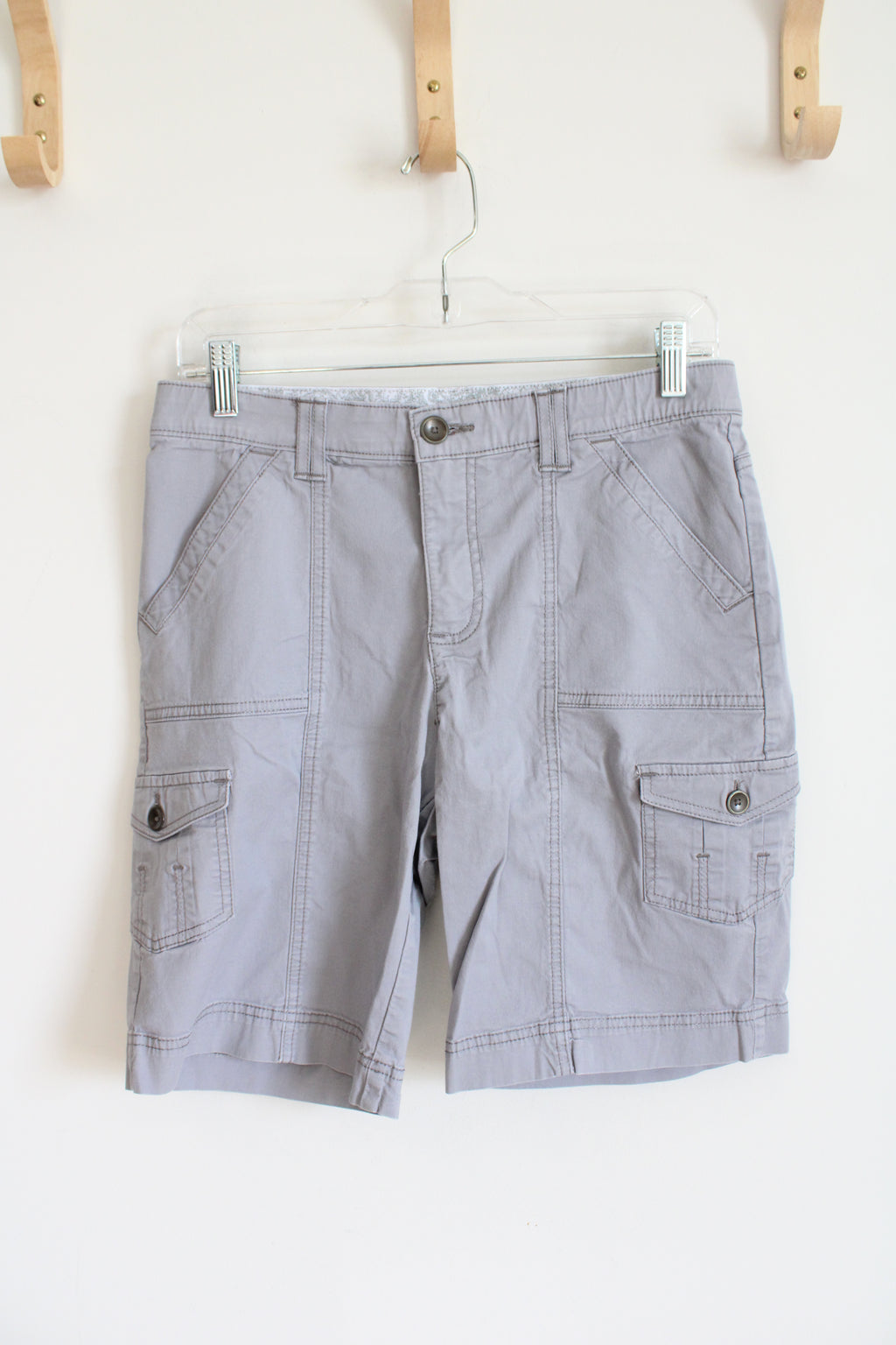 Lee Comfort Waistband Gray Cargo Shorts | 8