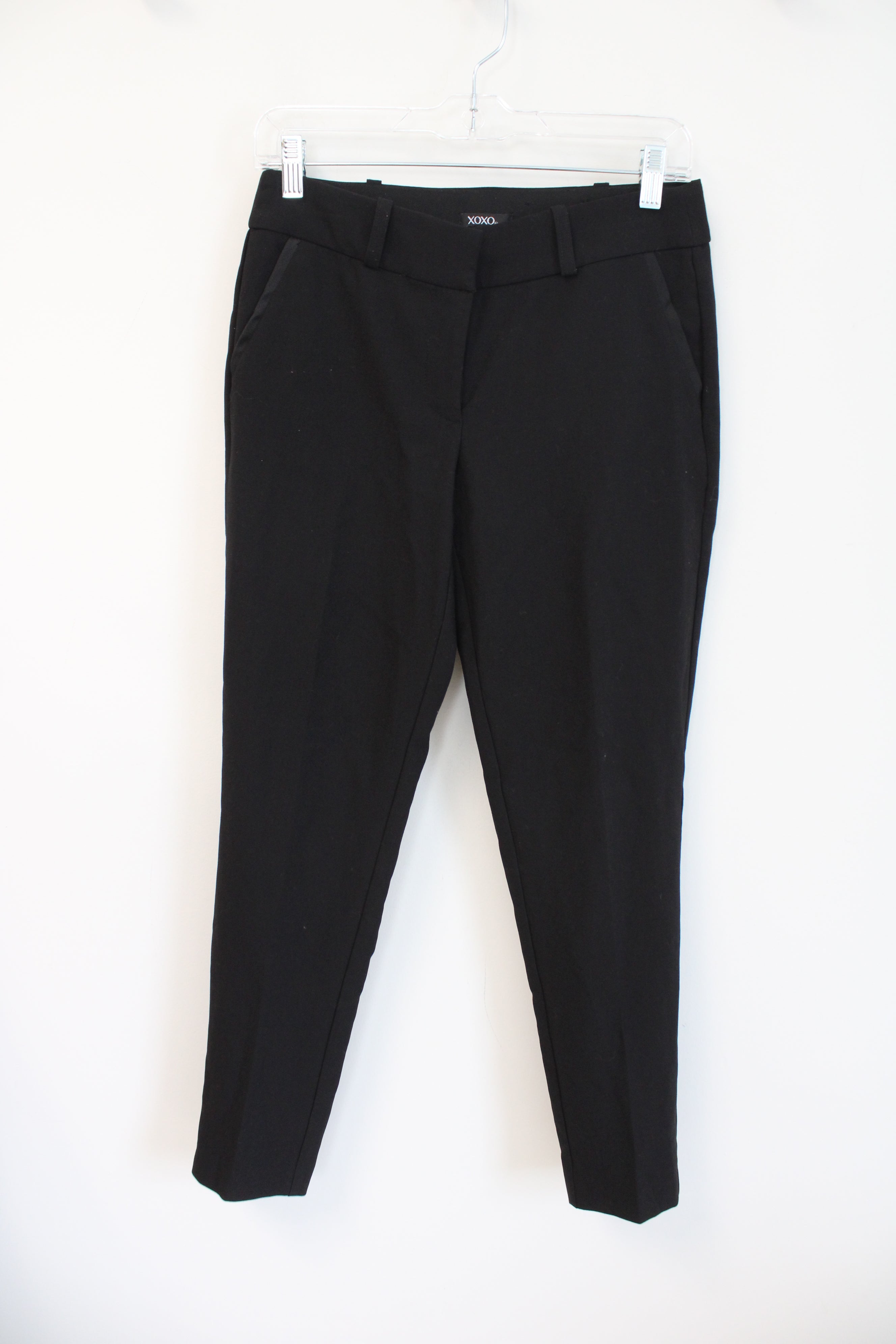 XOXO Solid Black Trouser Pants | 5/6