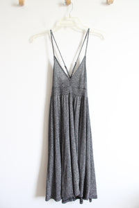 H&M Divided Gray Shimmer Cross Strap Back Dress | 6