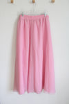 Bubblegum Pink Chiffon Maxi Skirt | 5XL