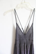 H&M Divided Gray Shimmer Cross Strap Back Dress | 6