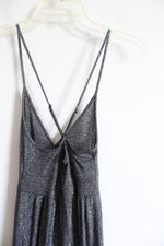 H&M Divided Gray Shimmer Cross Strap Back Dress | 6