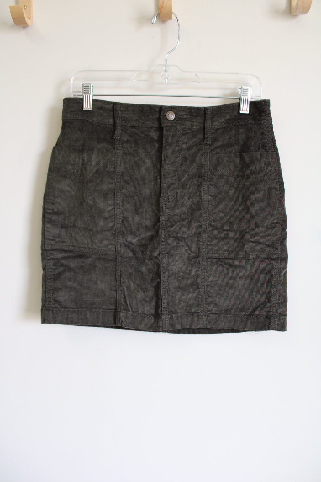 Old Navy Dark Olive Corduroy Skirt | 4