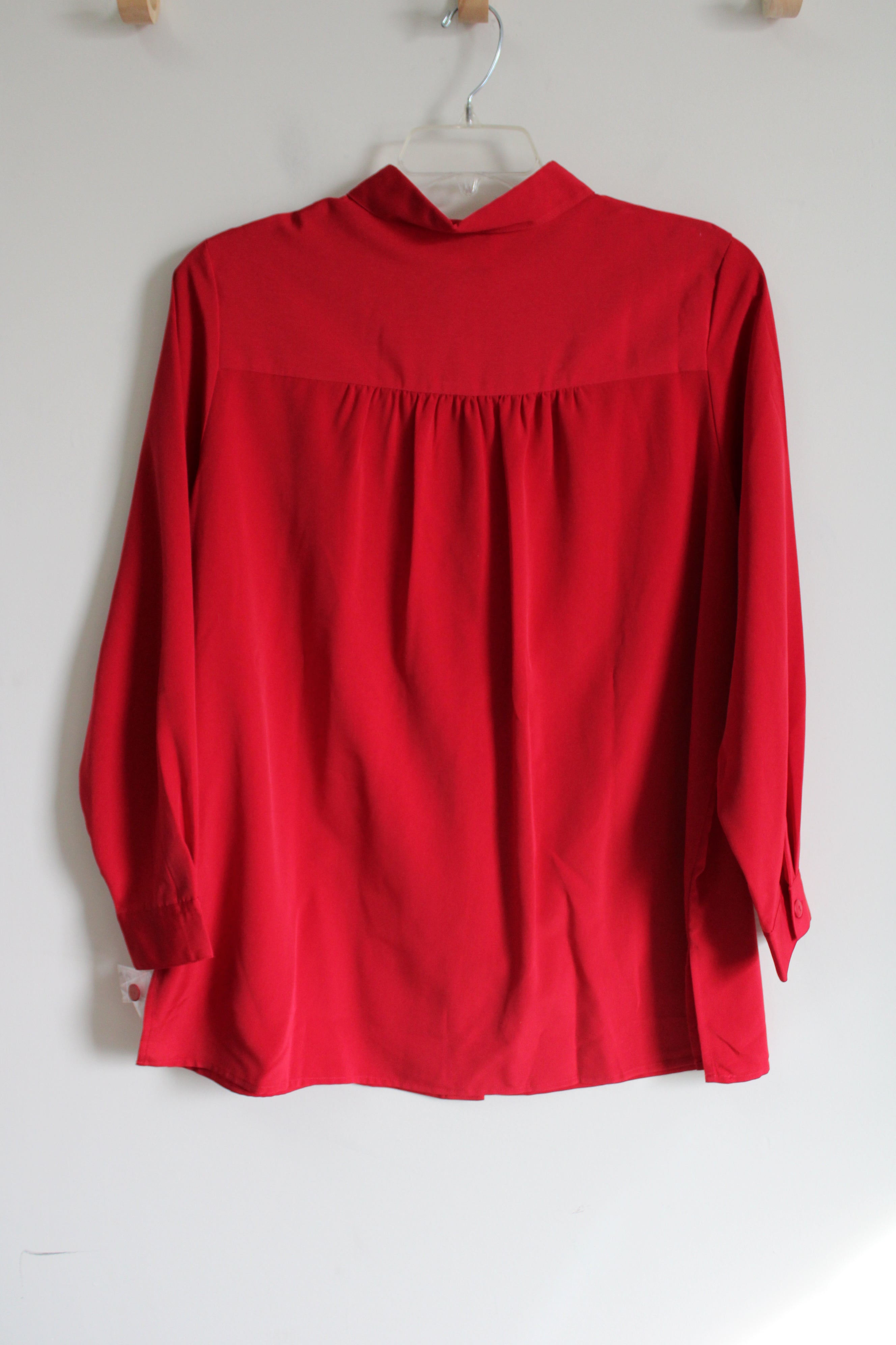 Vintage Roaman's Red Button Down Blouse | L