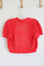 Dressbarn Red Crocheted Shrug | 6