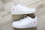 Nike Air Force 1 Low x Supreme White Sneakers | Men's 7.5