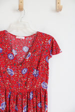 Kirundo Red & Purple Floral Dress | M