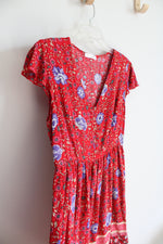 Kirundo Red & Purple Floral Dress | M