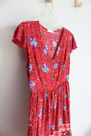 Kirundo Red & Purple Floral Dress | M