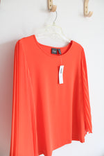 NEW Travelers By Chico's Orange Pleated Wide Sleeve Top | 1 (M)