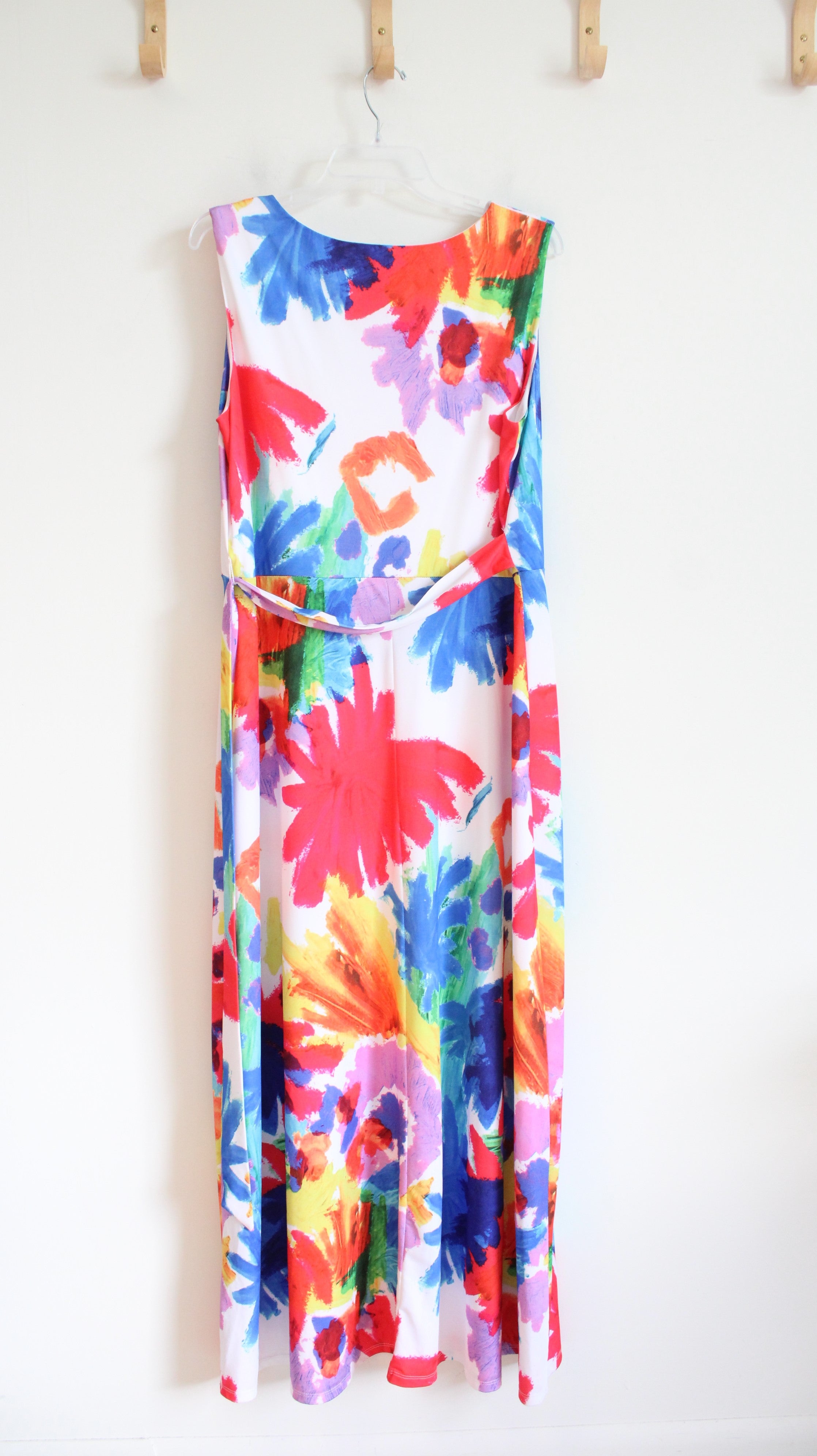 RN Studio Bright Multi-Colored Floral Wrap Maxi Dress | 18