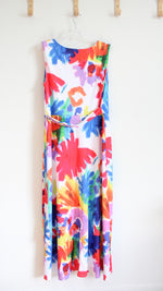 RN Studio Bright Multi-Colored Floral Wrap Maxi Dress | 18