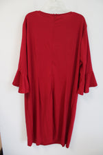 NEW Hanna Nikole Red Bell Sleeve Wrap Dress | 24W