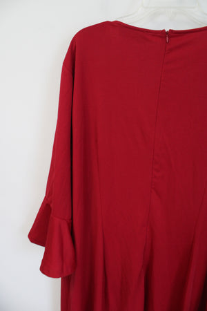 NEW Hanna Nikole Red Bell Sleeve Wrap Dress | 24W