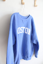 Blue Boston Pullover Crewneck Sweatshirt | XL/XXL