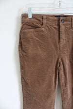 Talbots High Waisted Straight Leg Brown Corduroy Pants | 4 Petite