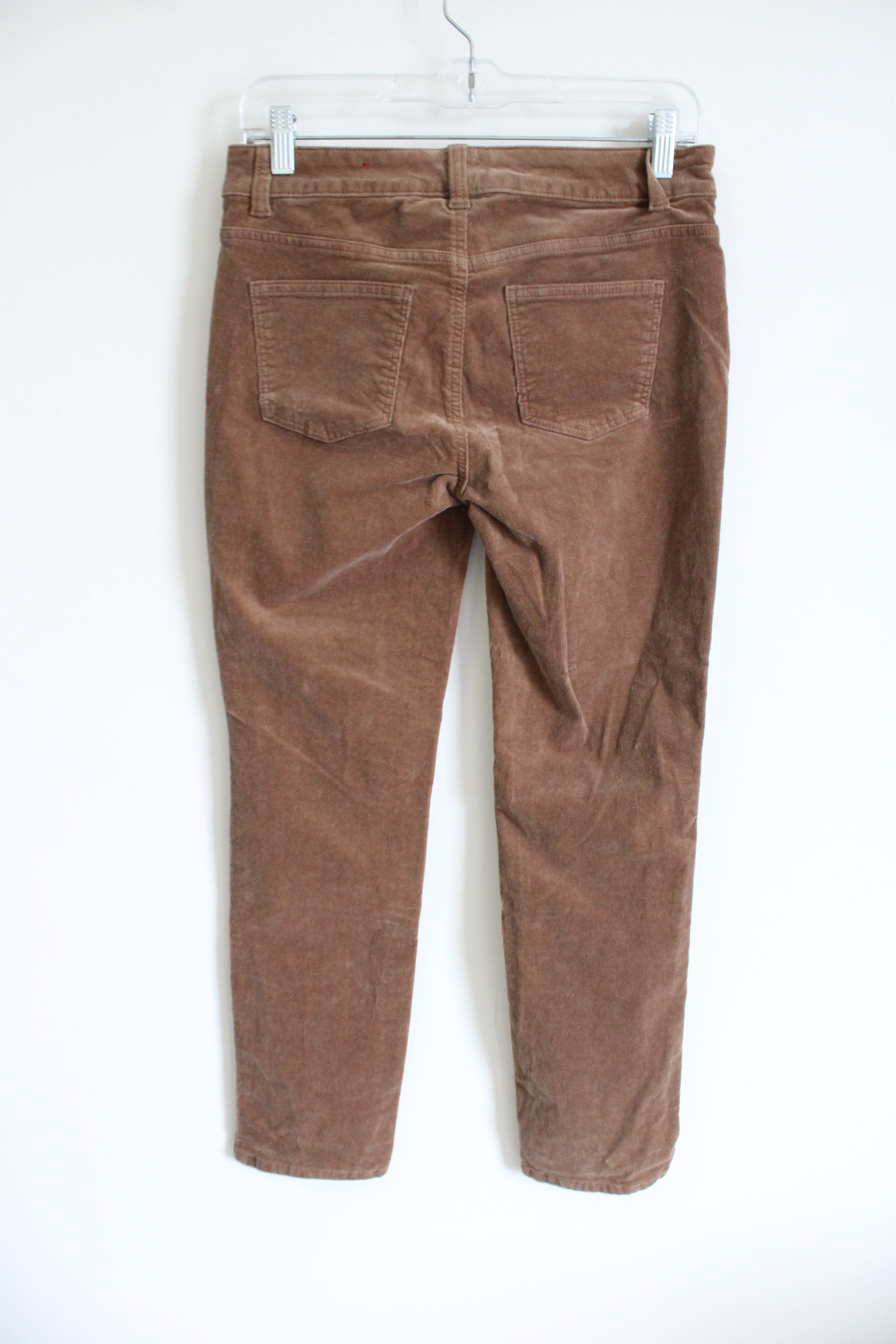 Talbots High Waisted Straight Leg Brown Corduroy Pants | 4 Petite