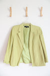 Kasper Chartreuse Linen Blend Blazer | 12