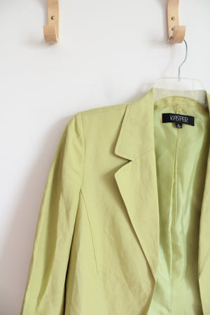 Kasper Chartreuse Linen Blend Blazer | 12