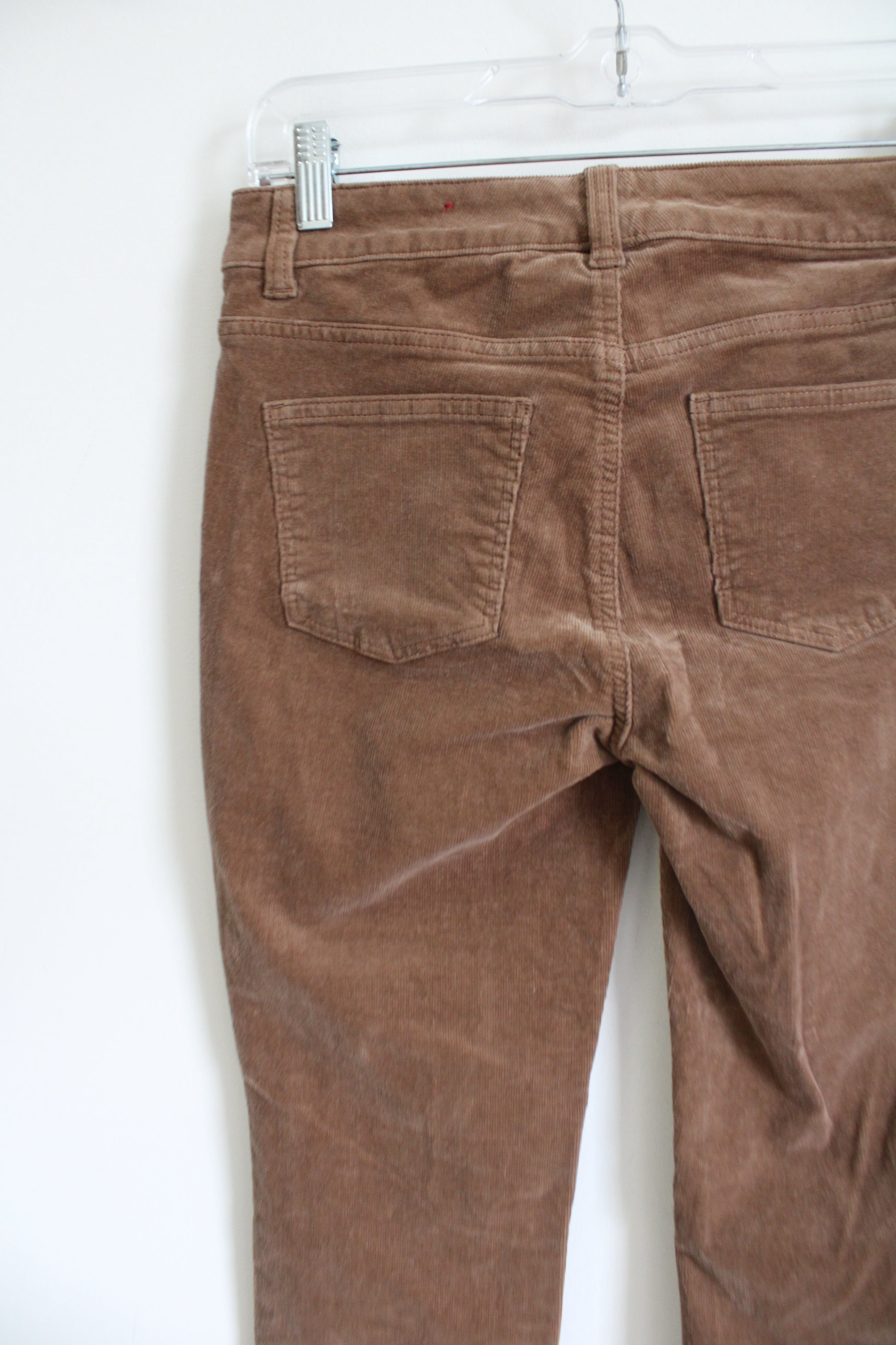 Talbots High Waisted Straight Leg Brown Corduroy Pants | 4 Petite