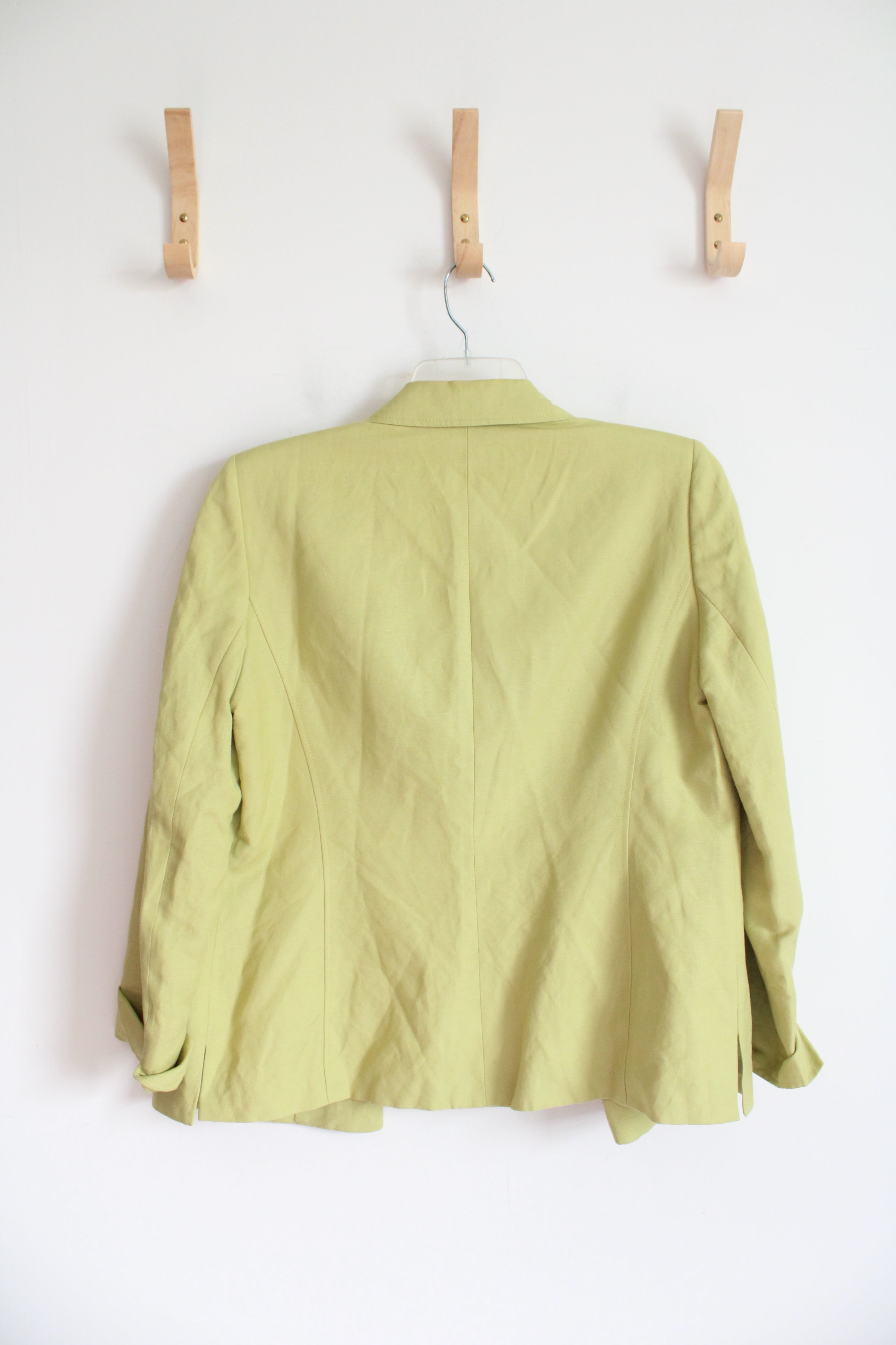 Kasper Chartreuse Linen Blend Blazer | 12