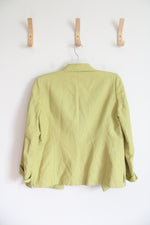 Kasper Chartreuse Linen Blend Blazer | 12