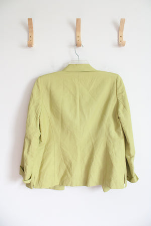 Kasper Chartreuse Linen Blend Blazer | 12