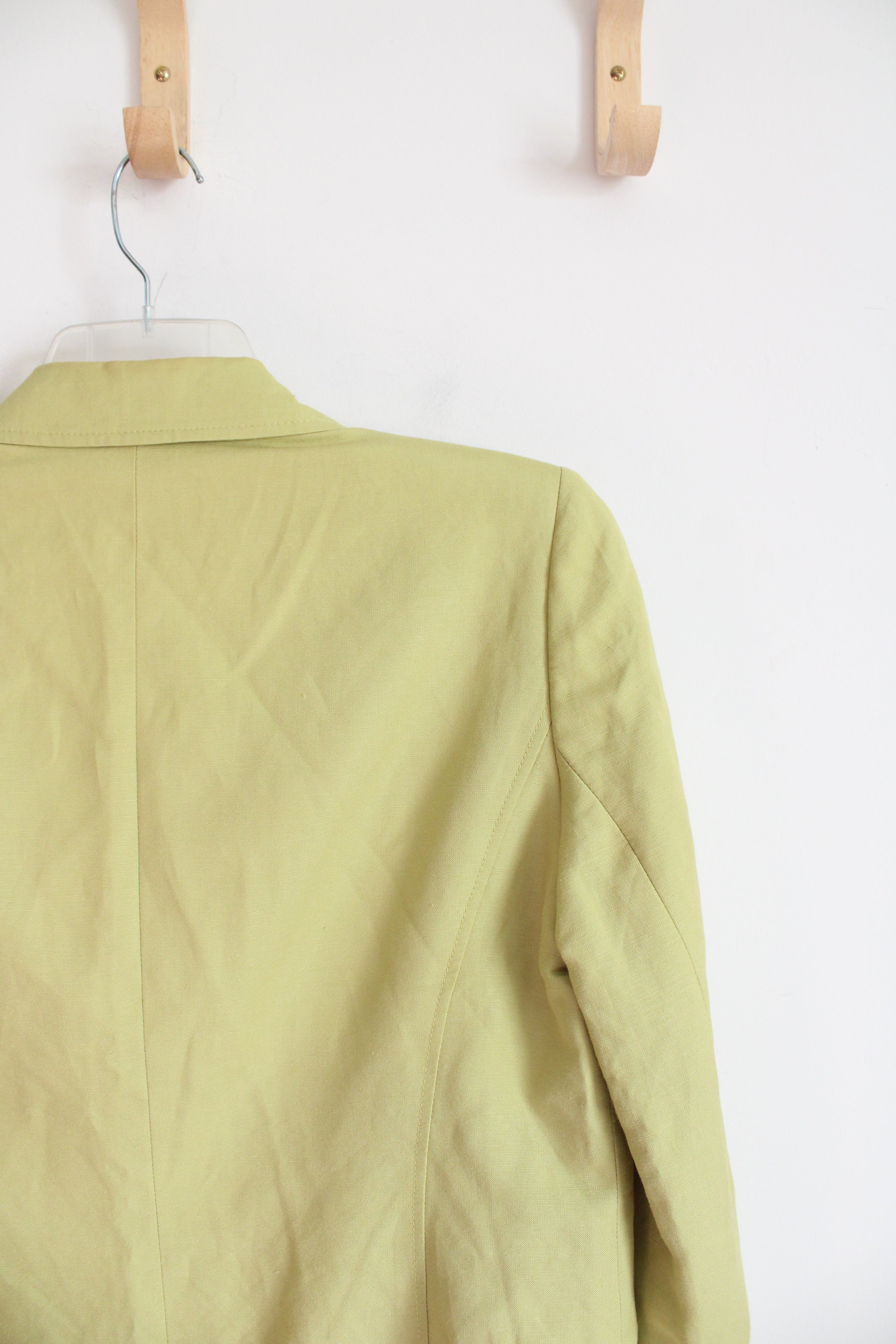 Kasper Chartreuse Linen Blend Blazer | 12