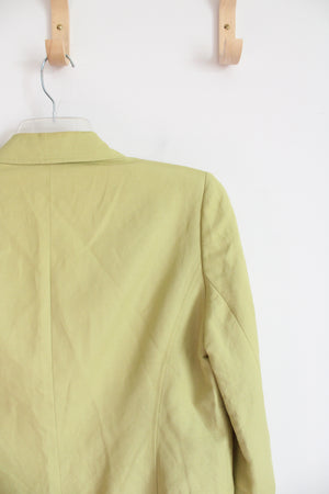 Kasper Chartreuse Linen Blend Blazer | 12