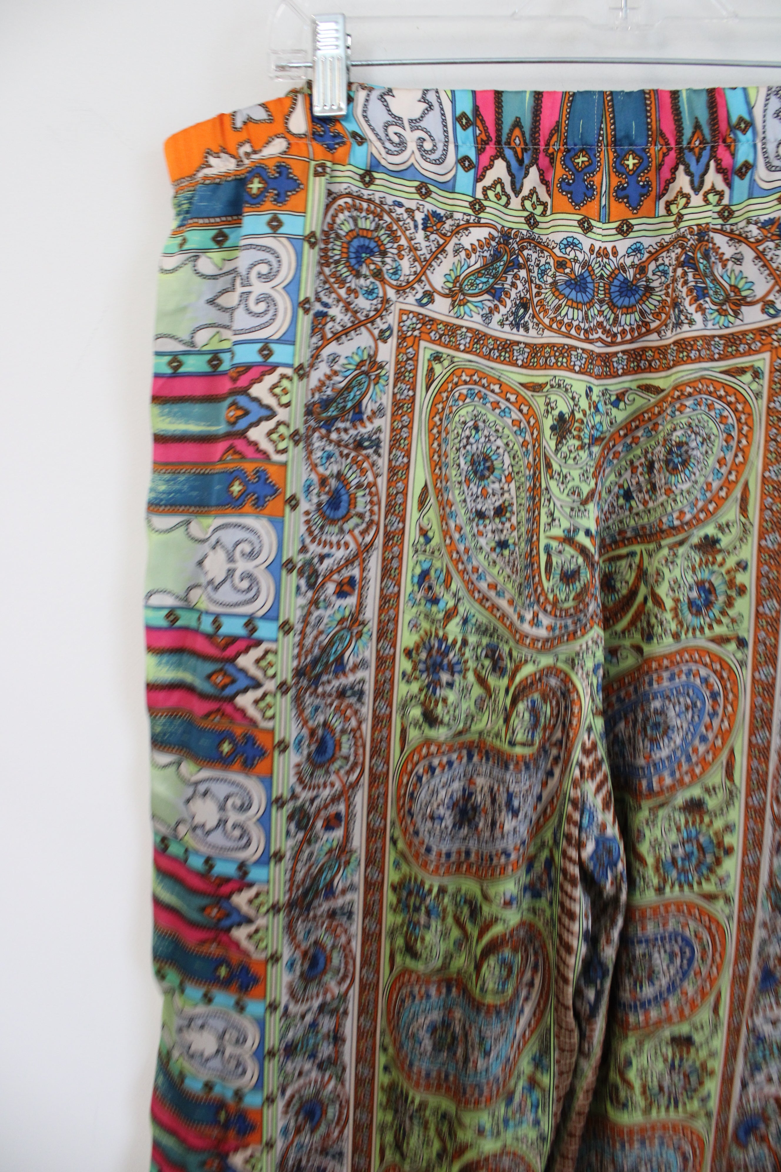 Chico's Paisley Satin Lightweight Summer Pant | 3 (XL/16)