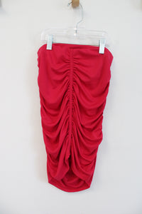 Zara Hot Pink Ruched Tube Top | S
