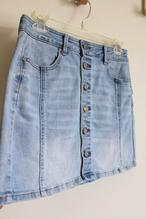 American Eagle Outfitters | Skirts | Nwt American Eagle Curvy Hirise Mini Denim  Skirt Medium Wash Distressed | Poshmark