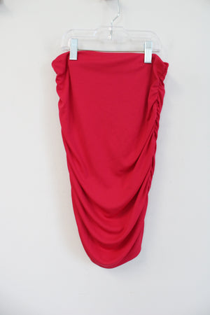 Zara Hot Pink Ruched Tube Top | S