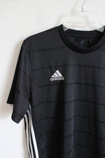 Adidas Black Striped Aeroready Athletic Shirt | M